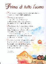 Poster "Prima di tutto l'uomo"