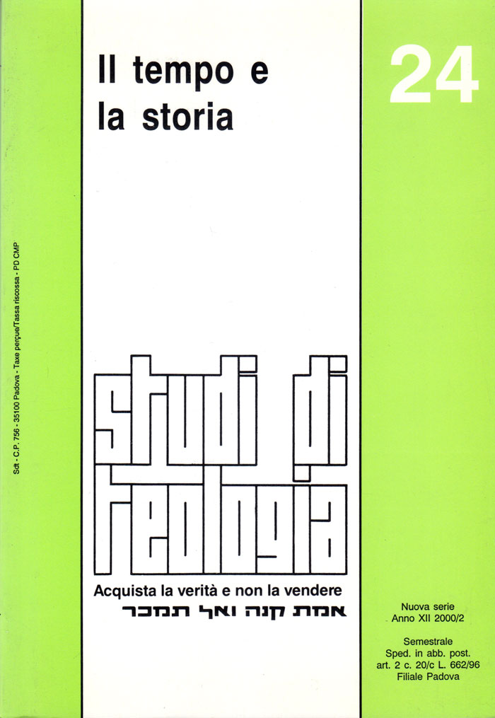 Il tempo e la storia (Studi di teologia n° 24)