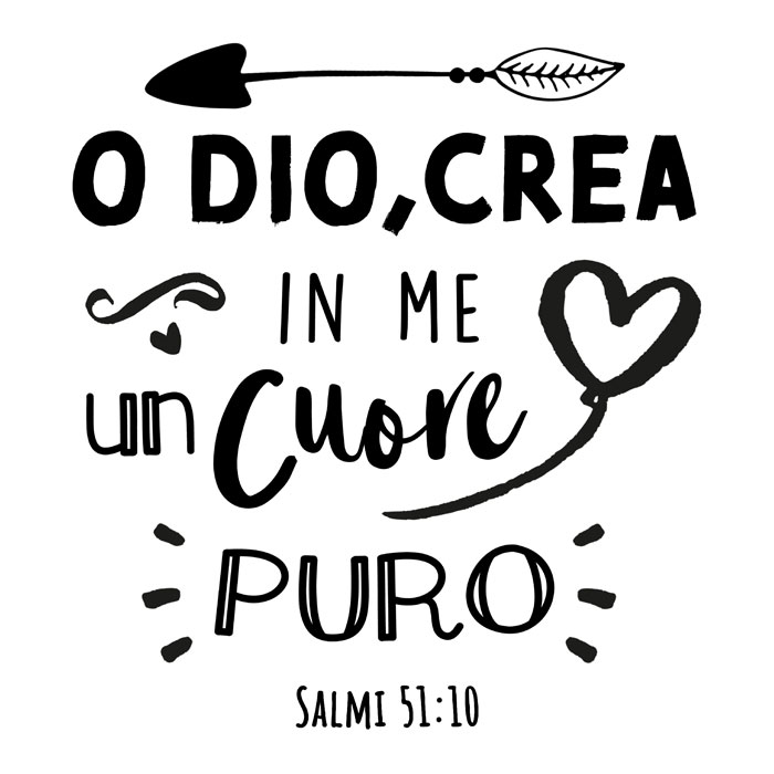 Adesivo Cuore puro - Salmi 51:10 (SB)