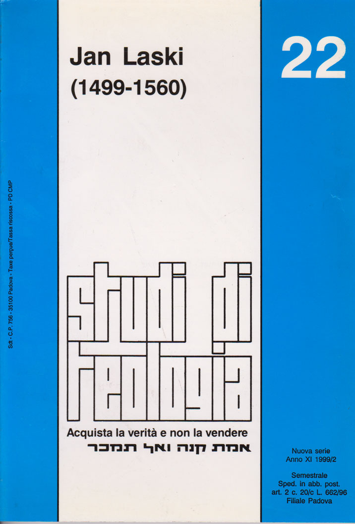 Jan Laski (1499 - 1560) (Studi di Teologia - n° 22)
