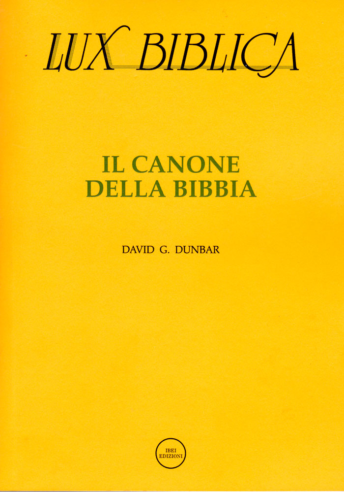 Il canone della Bibbia Lux Biblica - n° 3
