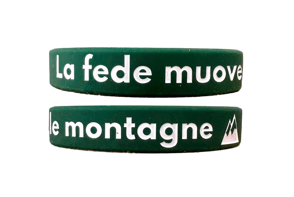 Braccialetto in silicone La fede muove le montagne