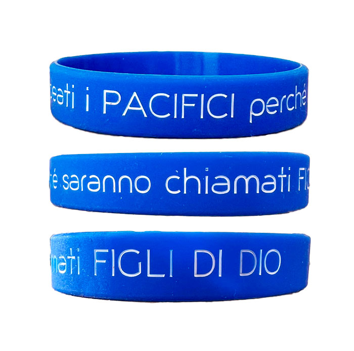 Braccialetto in silicone Beati i pacifici