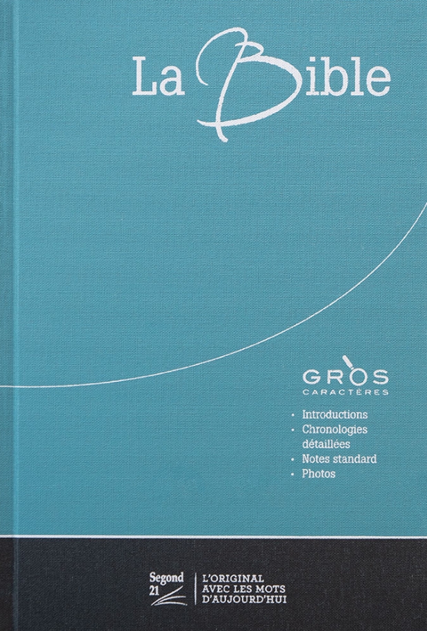 Bible Segond 21 Gròs caractères Bleu-gris
