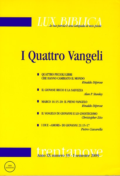 I quattro Vangeli Lux Biblica - n° 39