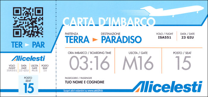 Biglietto aereo - Confezione da 100 opuscoli