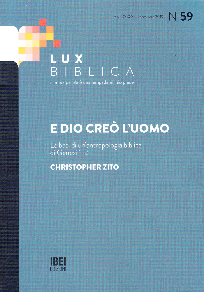 E Dio creò l'uomo Lux Biblica - n° 59