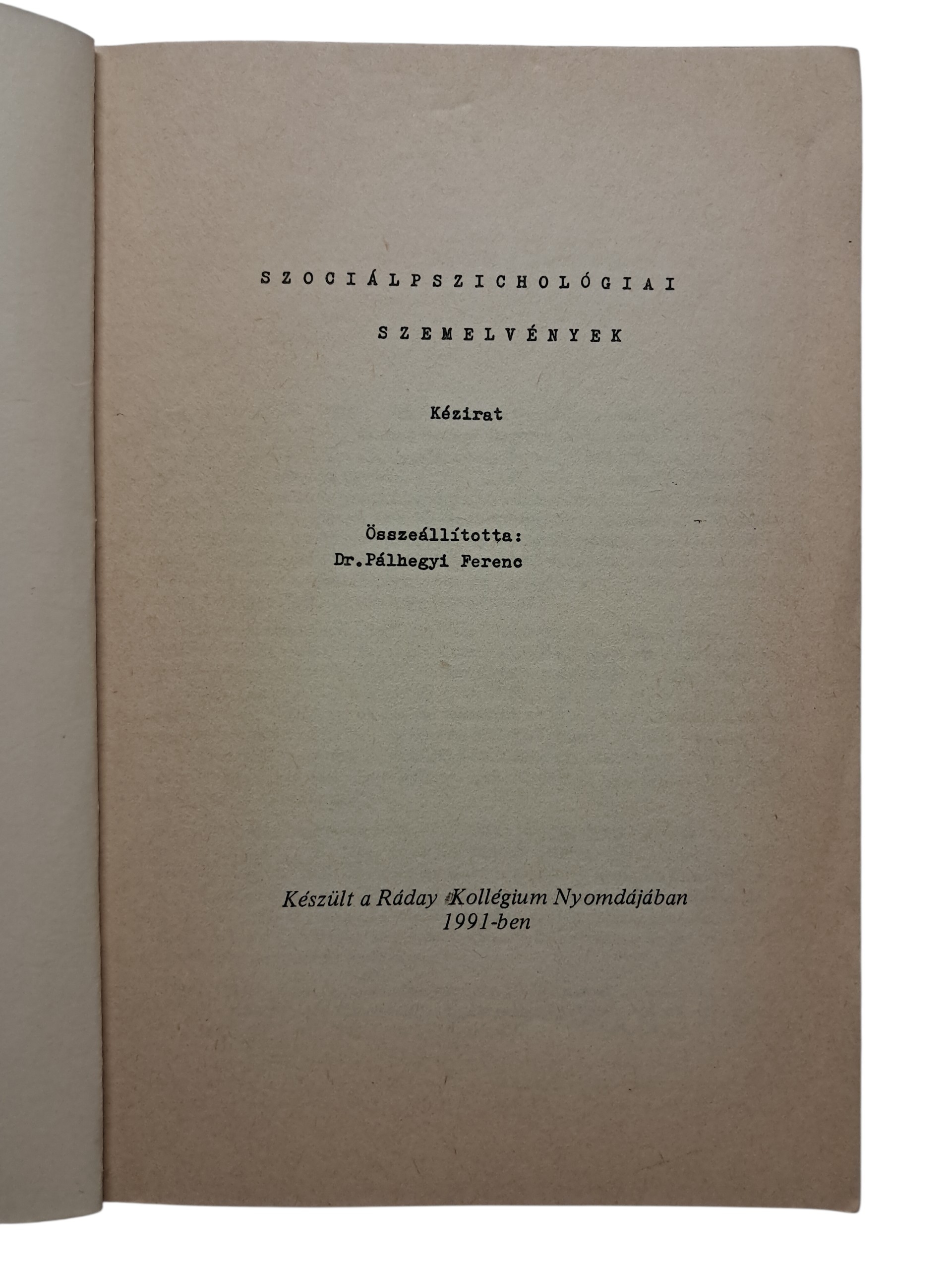 Szociálpszichológiai szemelvények