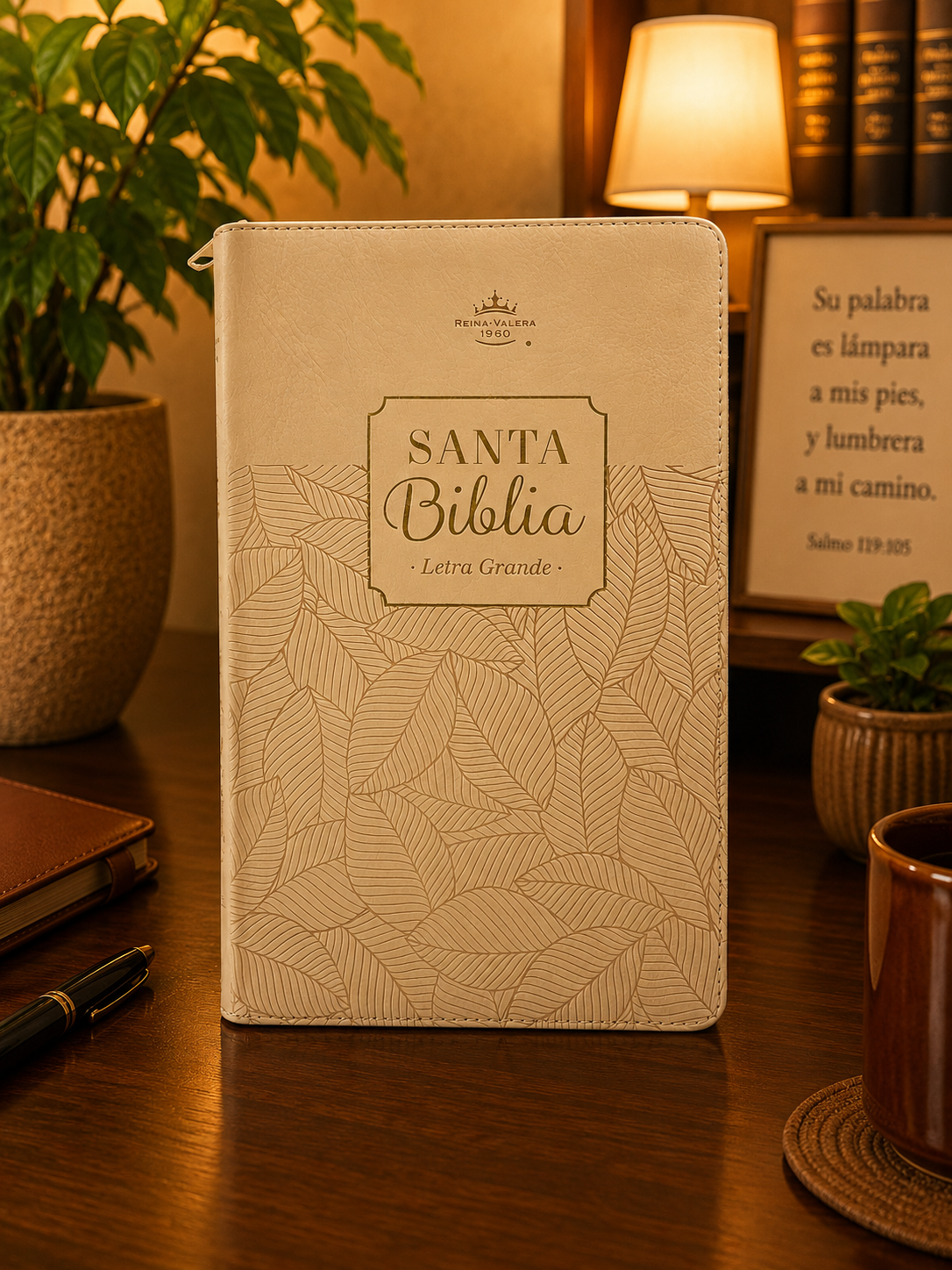 RVR 1960 Biblia Obsequios y Premios Beige con Hojas con Cierre