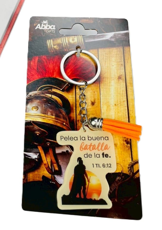 Llavero Acrílico con Tassel - Pelea la Buena Batalla