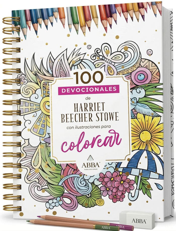 100 Devocionales de Harriett Beecher Stowe con Ilustraciones para Colorear