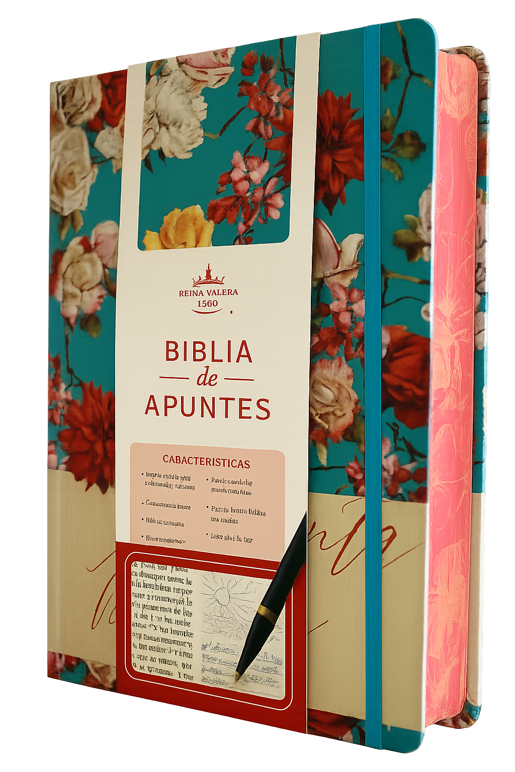 RVR 1960 Biblia de Apuntes Celeste Floral