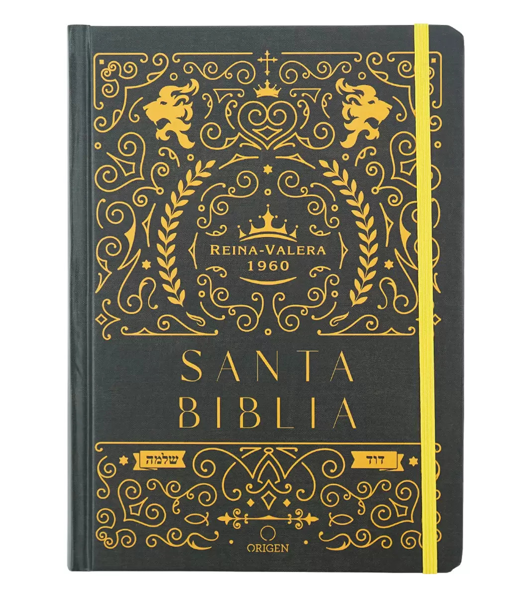 Biblia de Apuntes Floreada Oro y Negro