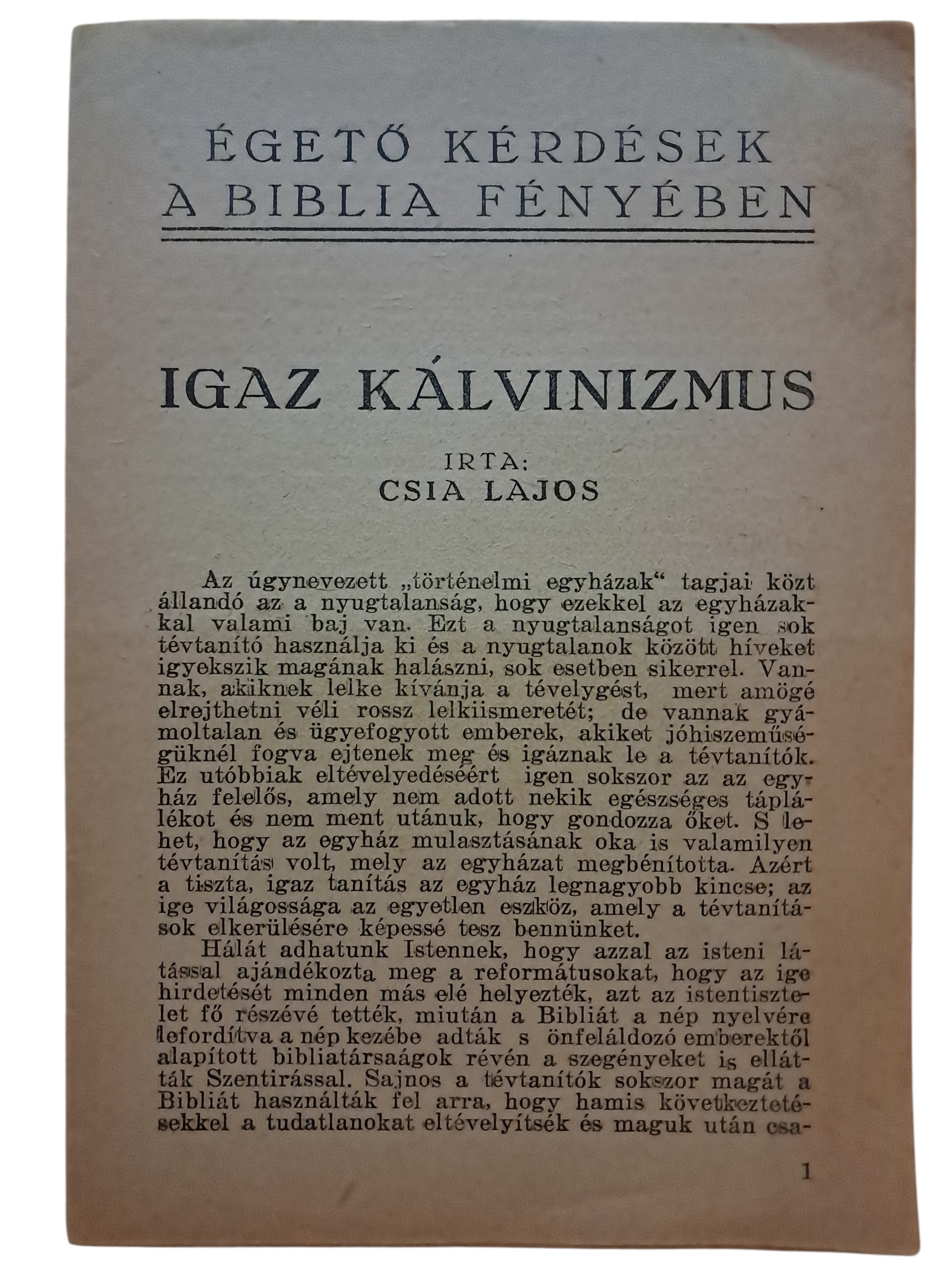 Igaz kálvinizmus