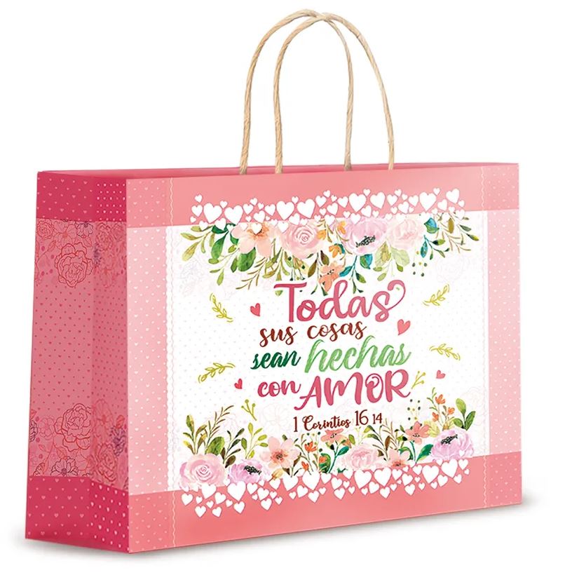 Bolsa de Regalo Grande Todas sus cosas sean hechas con amor