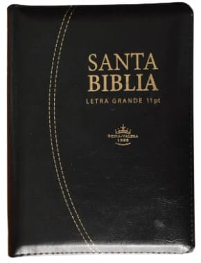 Biblia RVR60 Compacta LG 11 PTS Imitación Piel Negro con Cierre