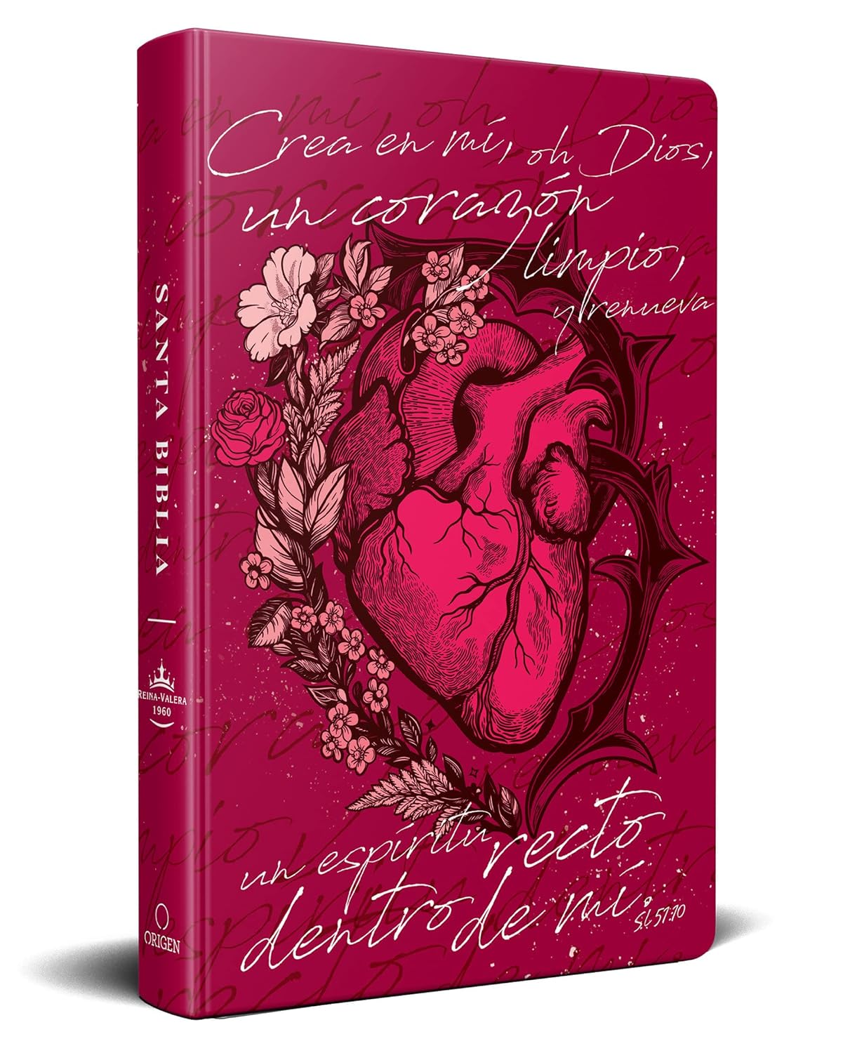 Biblia RVR60 Nombres De Dios Crea En Mi Un Corazón Limpio Rosada TD