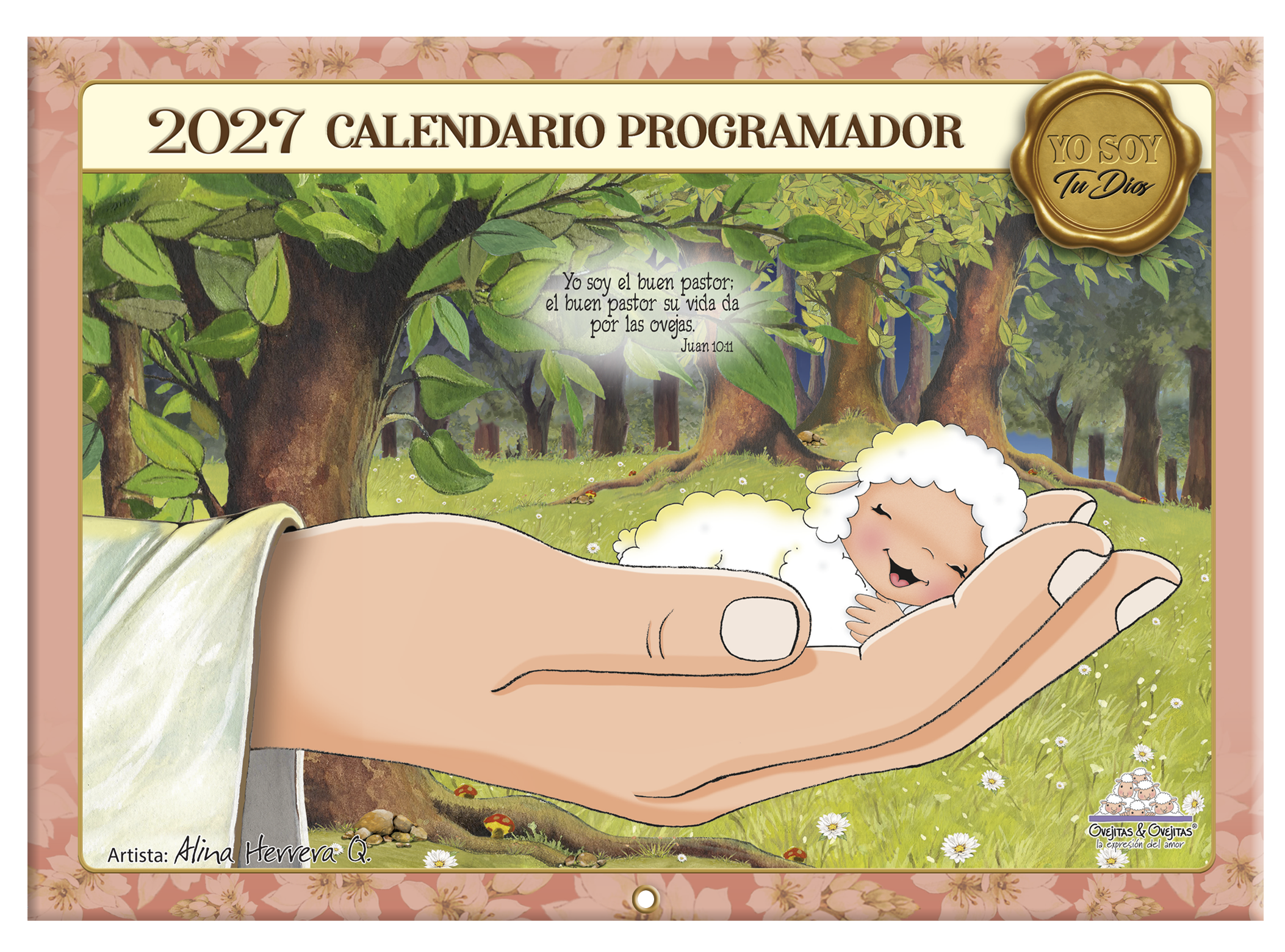 Calendario Ovejitas Programador 2027/ Rosado Yo Soy