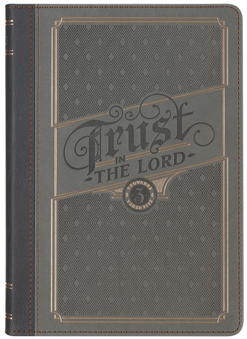 Exkluzív nagyméretű műbőr angol napló Trust in the Lord