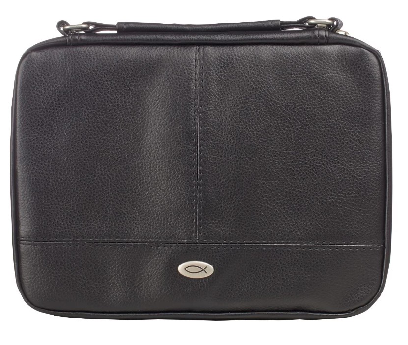 Pochette organiseur simili-cuir noir Médium