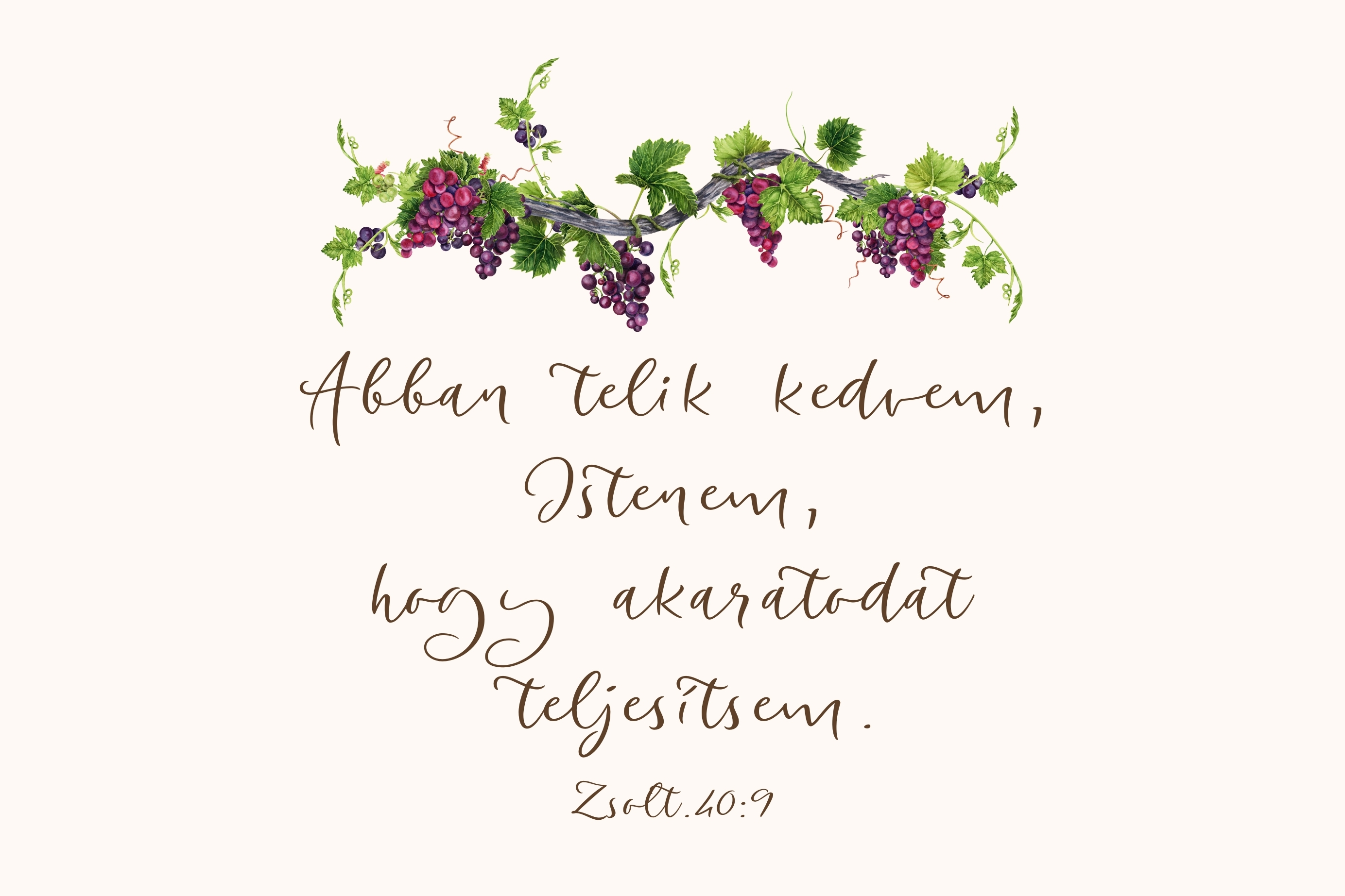 Igés kártya Zsoltárok 40:9