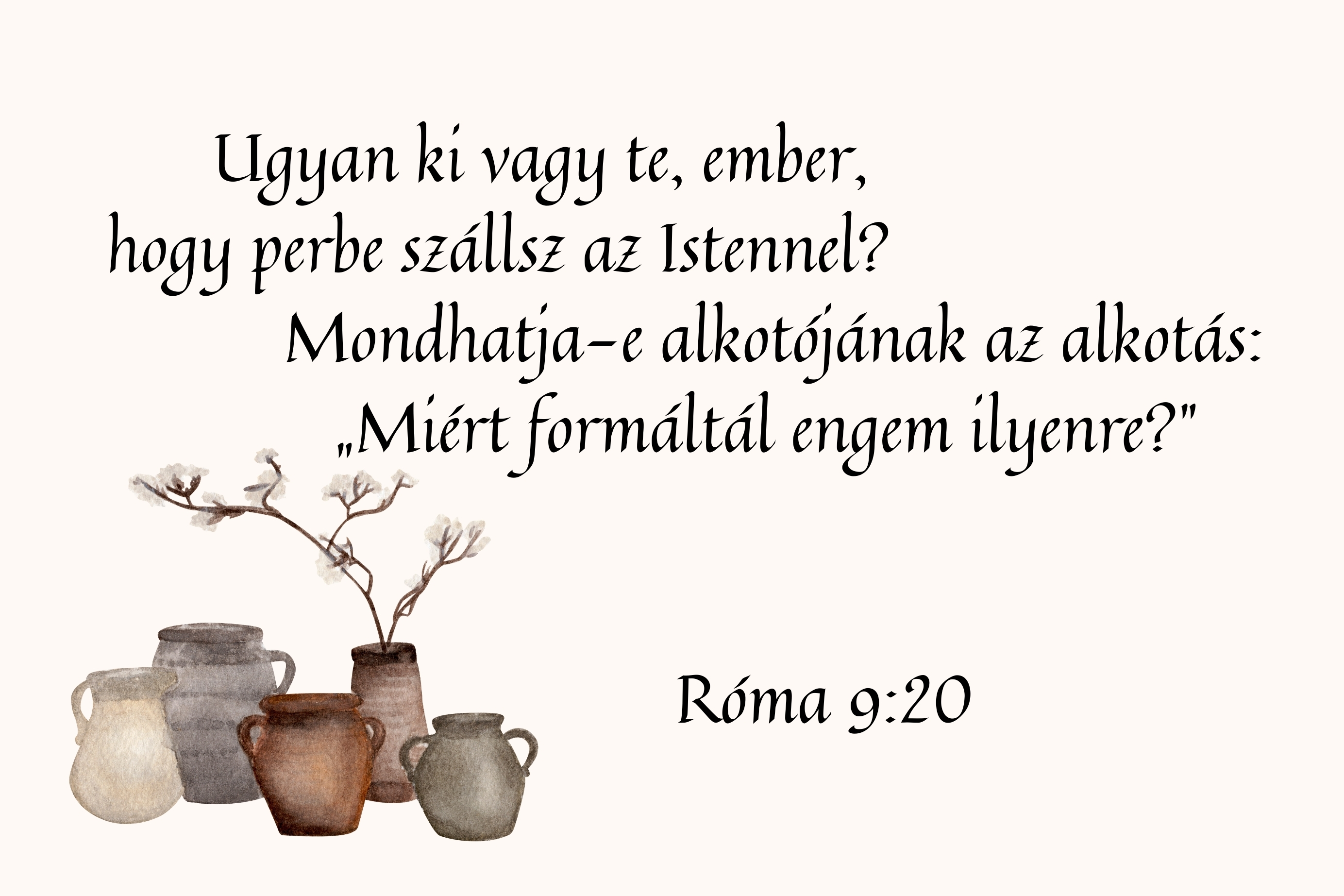 Igés kártya Róma 9:20