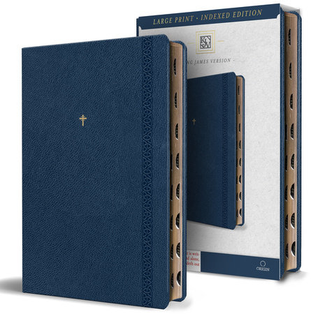 KJV Holy Bible Large Print thumb Index Blue