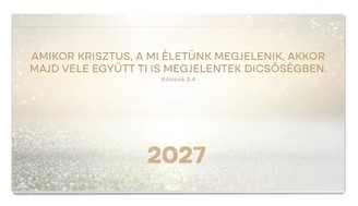 Zsebnaptár 2027 - aranyos (Amikor Krisztus, a mi életünk megjelenik..)