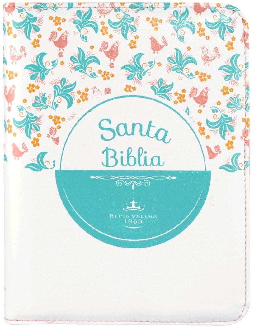 Biblia RVR1960 045cZLM PJR Blanco/Flores