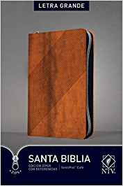 Biblia Edición Ziper Imitación Piel Cafe