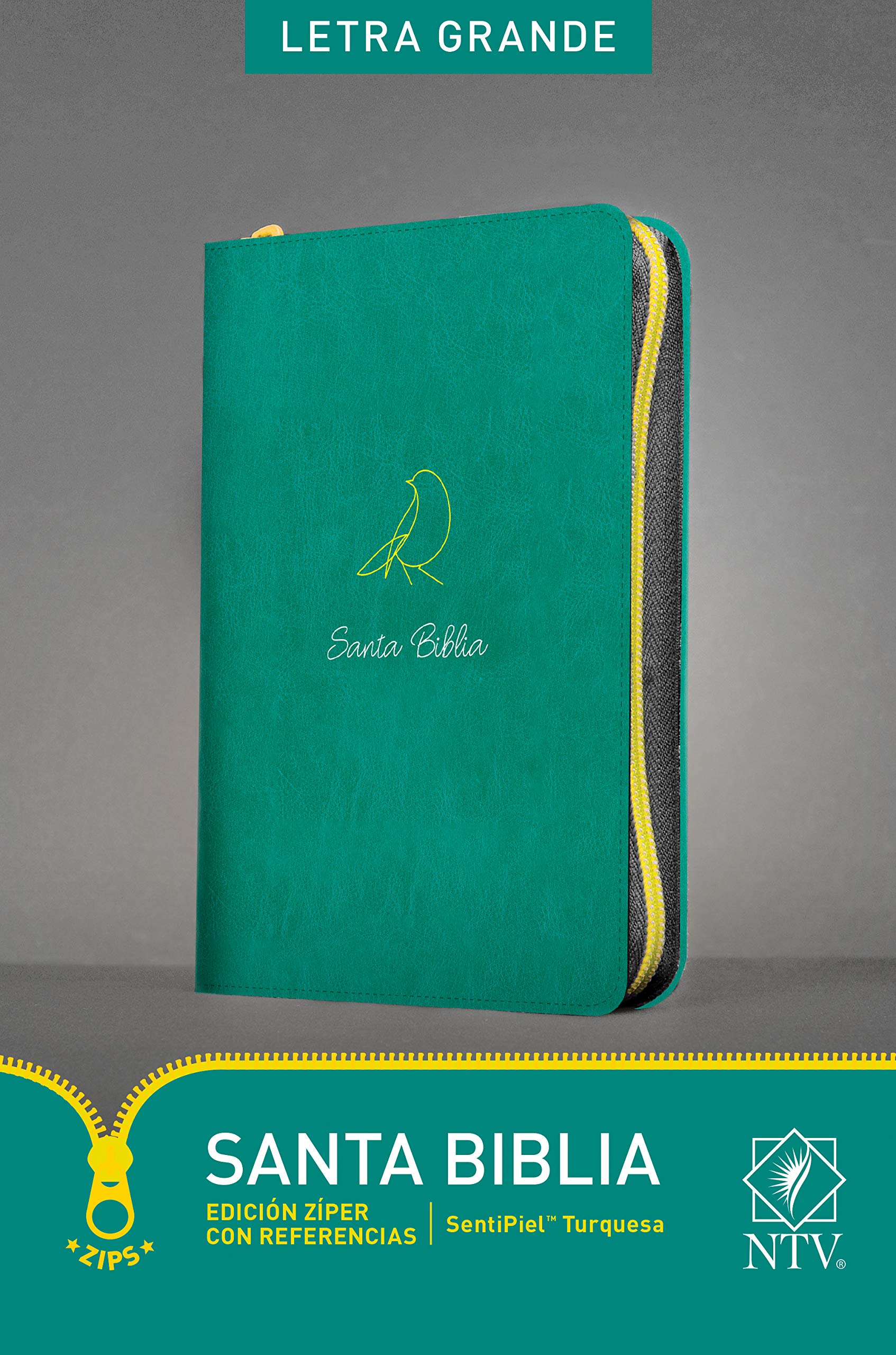 Biblia Edición Ziper Imitación Piel Turquesa