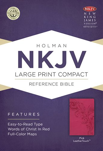 Biblia NKJV Letra Grande Compacta Rosada Ingles