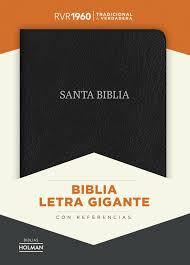 Biblia Letra Gigante Negro Piel Fabricada