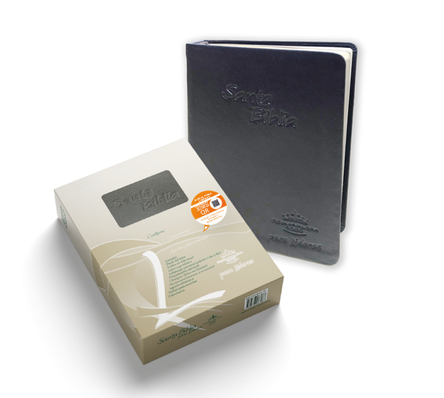 Biblia RVR60 Para Lideres 057cTI PJR Negro C-dorado