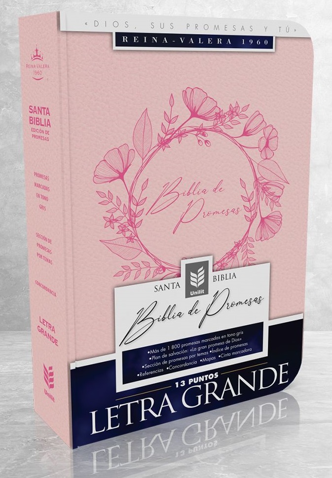 Biblia De Promesas-RVR60-Letra Grande-Rosado