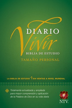 Biblia De Estudio Diario Vivir NTV Tamaño Personal Tapa Dura Verde