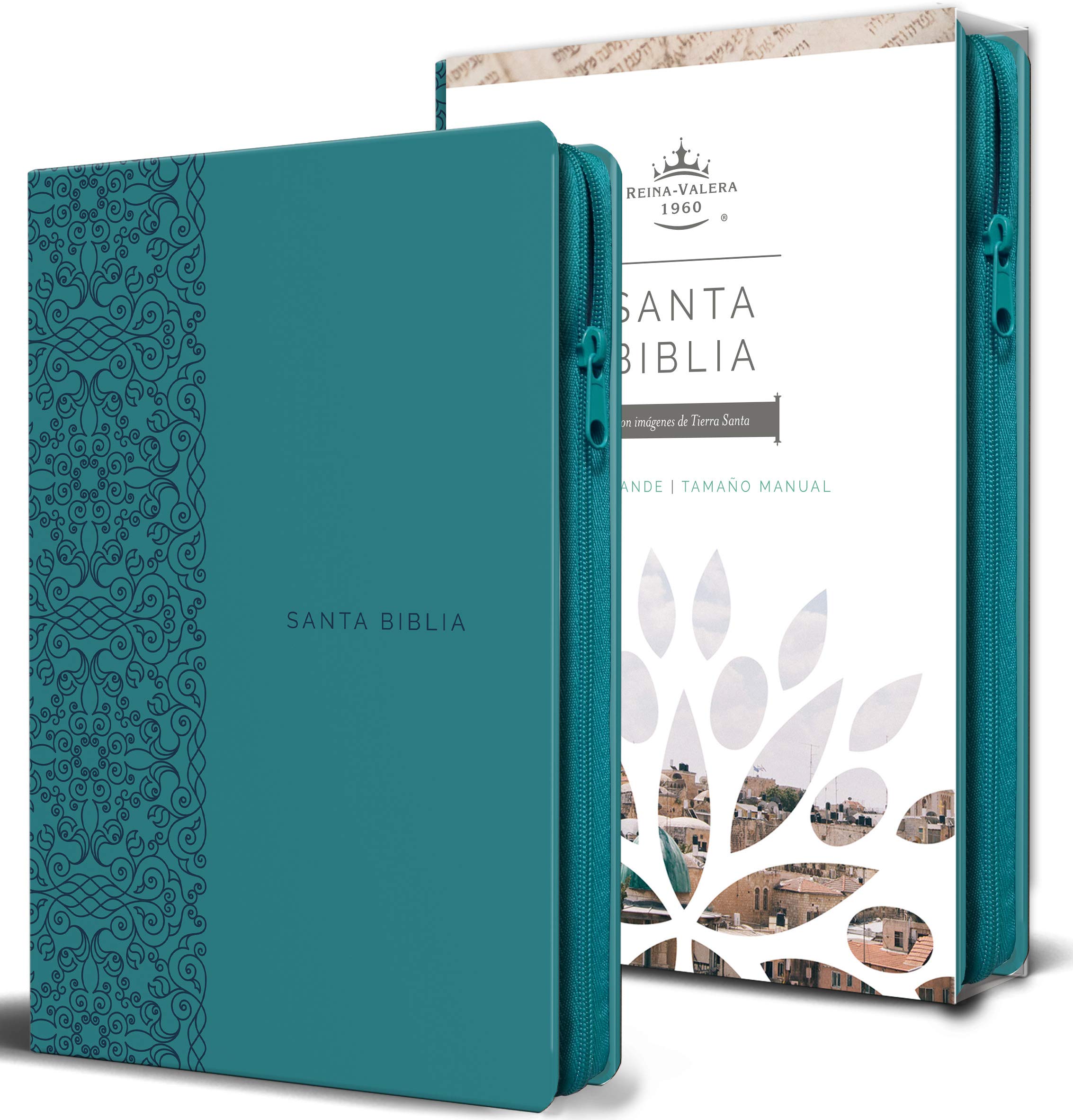 Biblia RVR60/Letra Grande/Tamaño Manual/Aguamarina