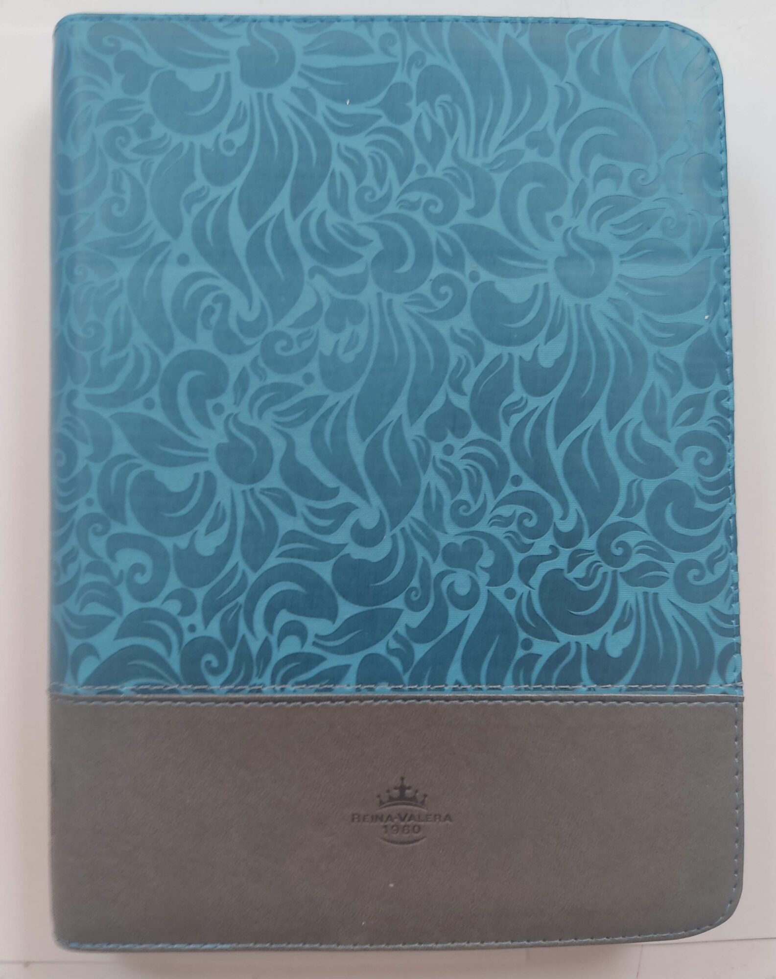 Biblia/RVR086cZTILGi / Azul Gris/Indice Letra Gigante