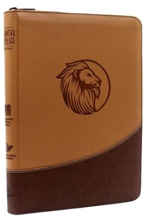 Biblia/RVR086cZLGi / Beige Cafe/ Cierre Letra Gigante