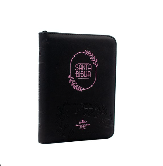 Biblia/ RVR045cZTILM/ Negro Canto Dorado Indice