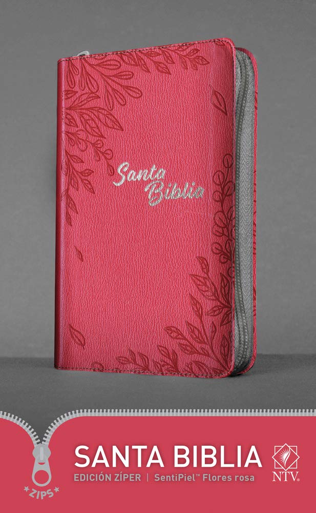 Biblia/NTV/Edicion Ziper/Sentipiel/Flores Rosa