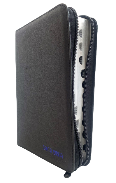 Biblia/ RVR045cZTILM/ Negro Canto Dorado Indice/ Hombre