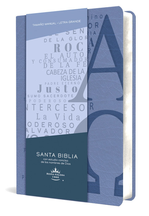 Biblia/RVR1960/Nombres De Dios/Manual/LG/Imitacion/Azul Celeste