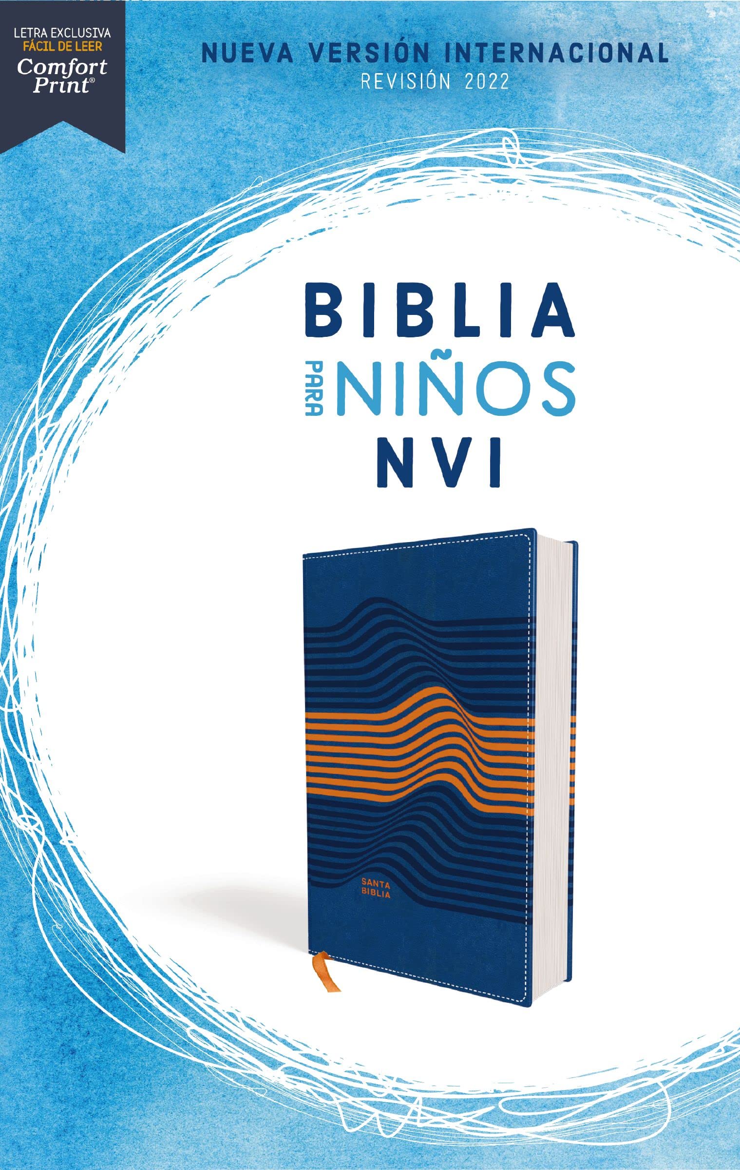 Biblia para Niños NVI, Texto revisado 2022, Leathersoft, Azul, Comfort Print