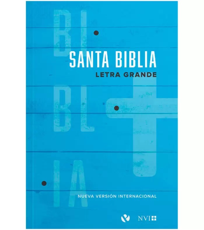 Biblia NVI Manual Letra Grande Rustica Azul