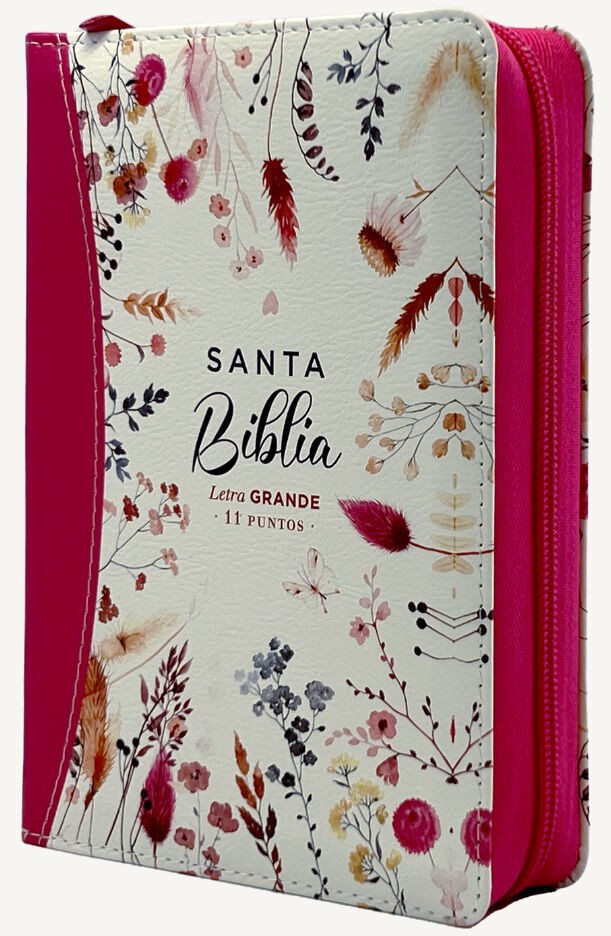 Biblia RVR60/045cz/cp/LG/PJR/Colección Primaveral Fucsia Con Cierre