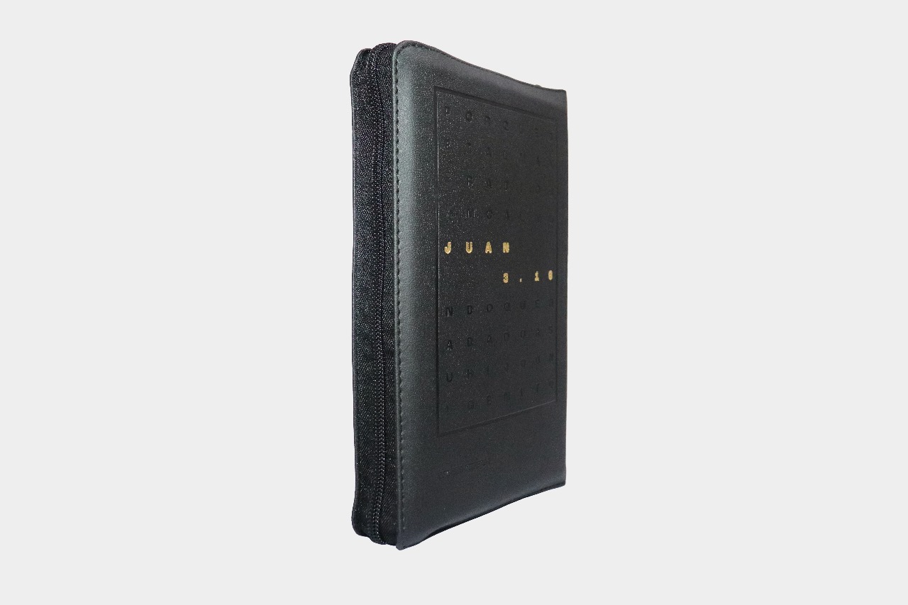 Biblia/RVR066ZLG/Negro/ Cierre Canto Blanco