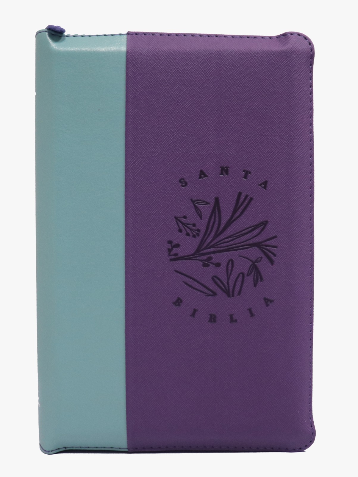 Biblia/ RVR066ZLG/ Morado Verde/ Cierre Canto Pintado
