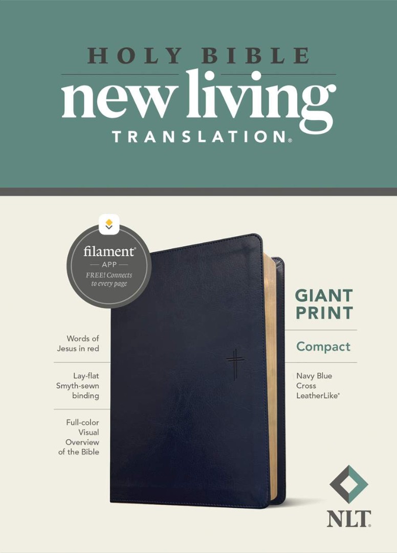 Biblia en ingles NLT Compacta Azul Filament