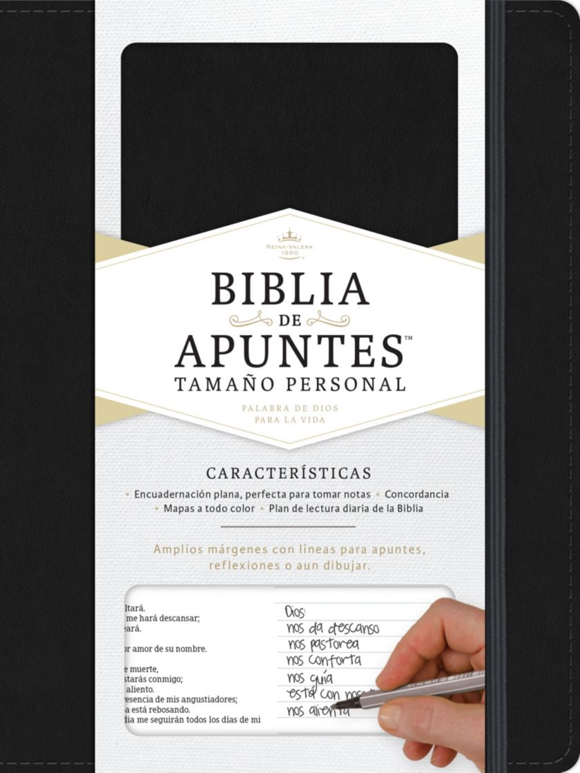 Biblia De Apuntes 1960/ Tamaño Personal Negro Tapa Dura
